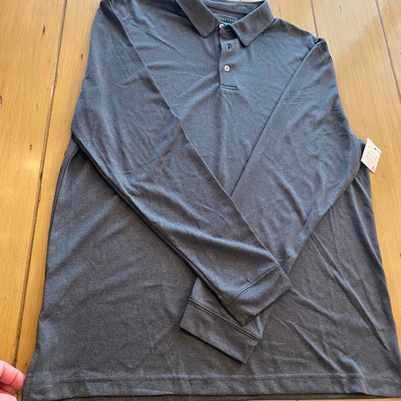 PGA Golf Mens Long Sleeve Collared Buttons NEW shirt size large gray - Picture 1 of 9